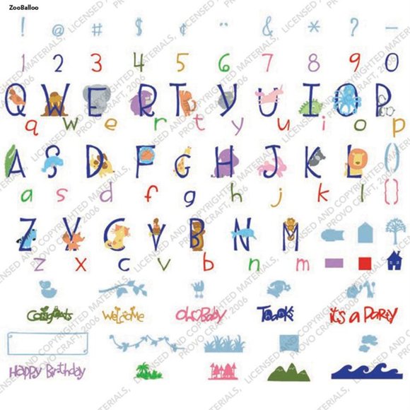 Cricut ZOOBALLOO font - Picture 3 of 16